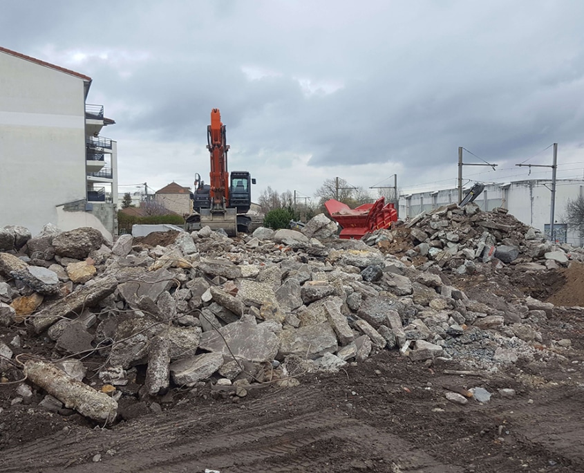 Chantier l'Olympe - terrassement