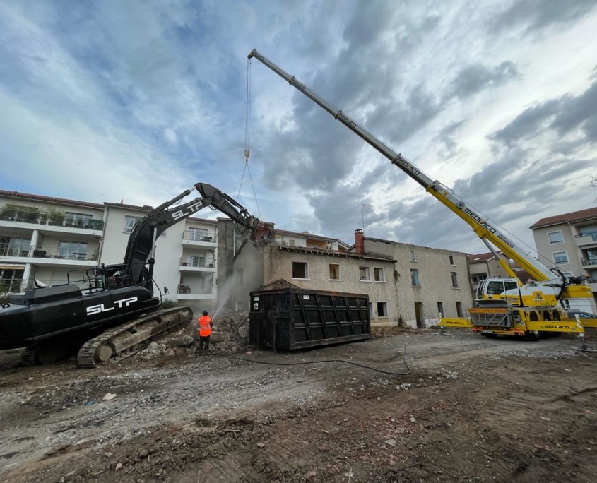 Démolition chantier Villa Botanica Craponne