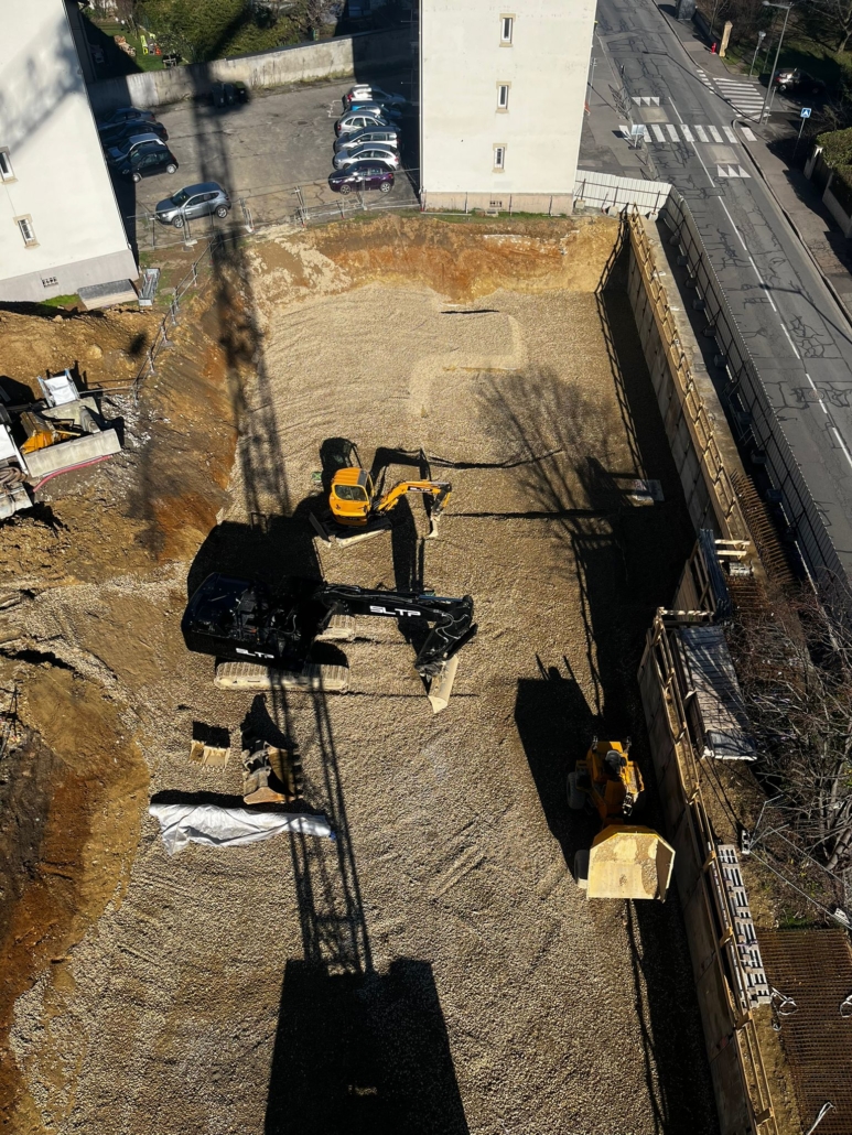 Chantier terrassement Chartons Oullins